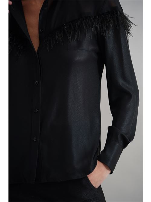 Camicia con piume elmas phil | 070276NERO